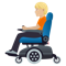 Person in Motorized Wheelchair- Medium-Light Skin Tone emoji on Emojione